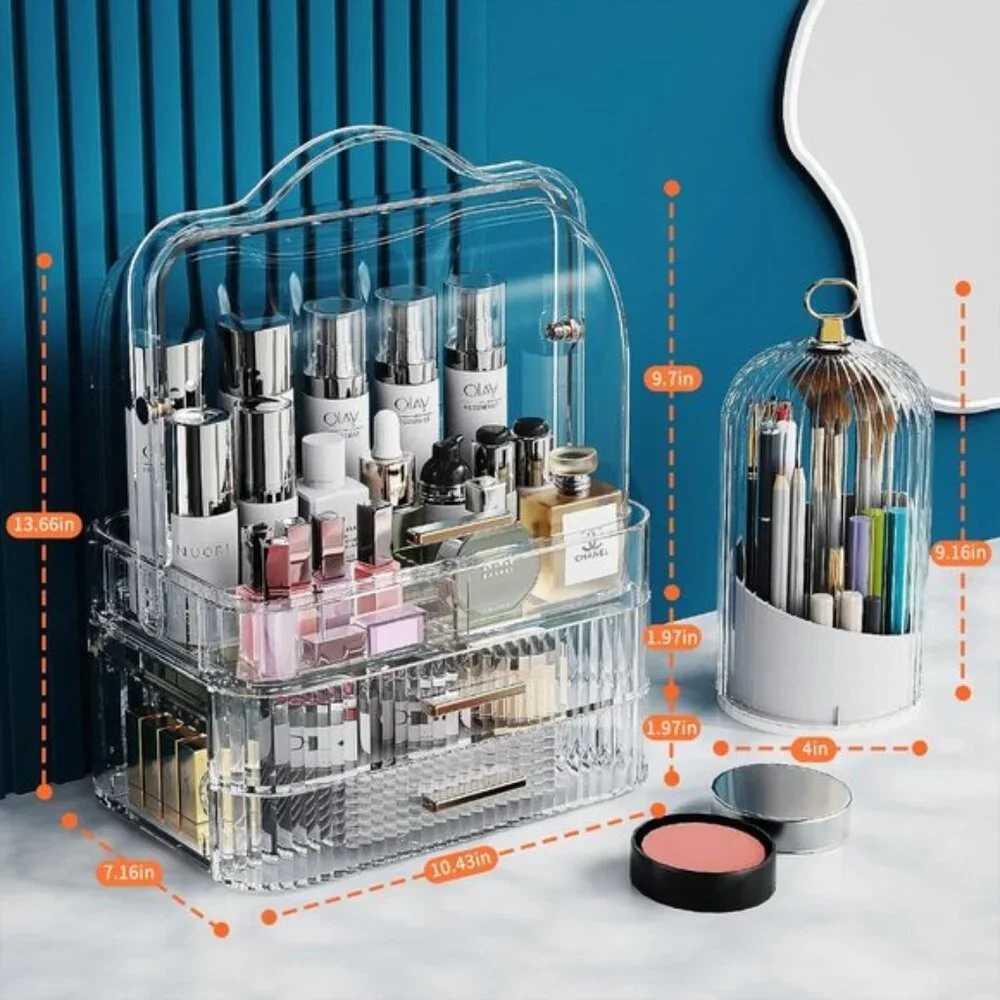 New Makeup Organizer, Clear Skincare Holder & Gift for Mom, Women, Teen Girls